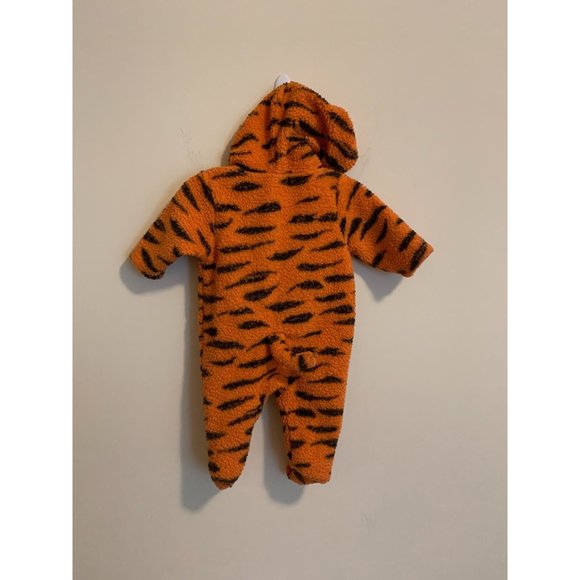 Disney Tigger Fleece Orange Blk One Piece Zip up Pajamas Halloween Kids Size 3M - Picture 3 of 6